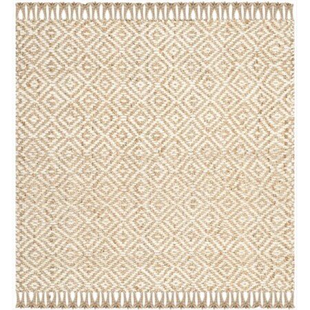 Safavieh 6 x 6 ft. Square Traditional Natural and Ivory Natural Fiber Rug NF450A-6SQ